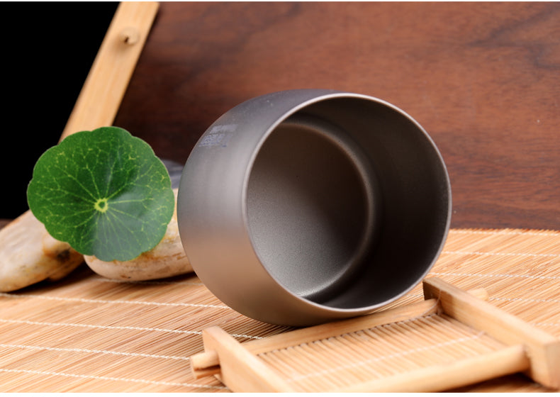 Tiartisan-Double Wall Insulated Titanium Cup, Camping Stacking Mug, Picnic Tea Cup, Coffee or Beer Kitchen Home Office, TA8731