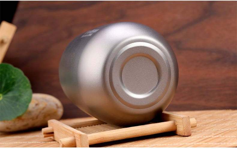 Tiartisan-Double Wall Insulated Titanium Cup, Camping Stacking Mug, Picnic Tea Cup, Coffee or Beer Kitchen Home Office, TA8731